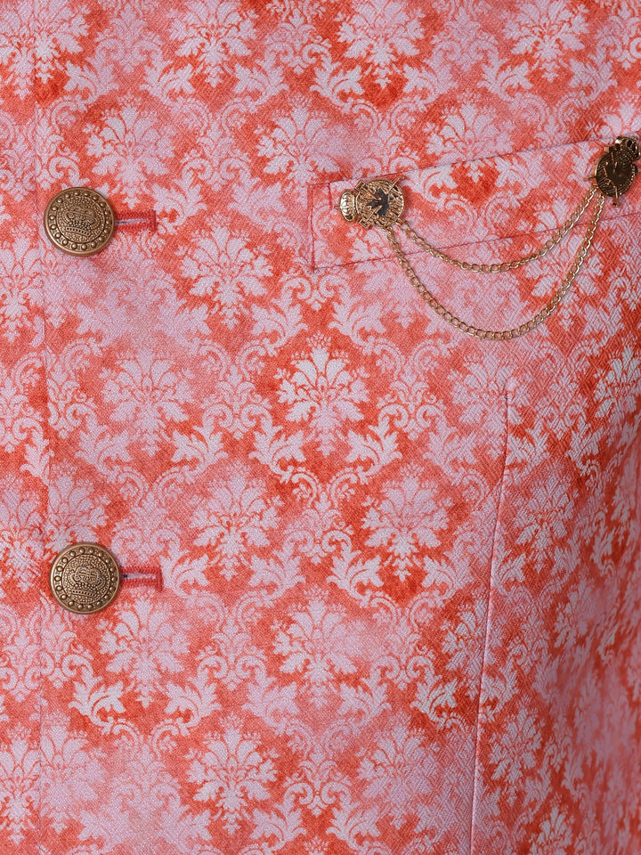 Floral Printed Jacket Kurta Set