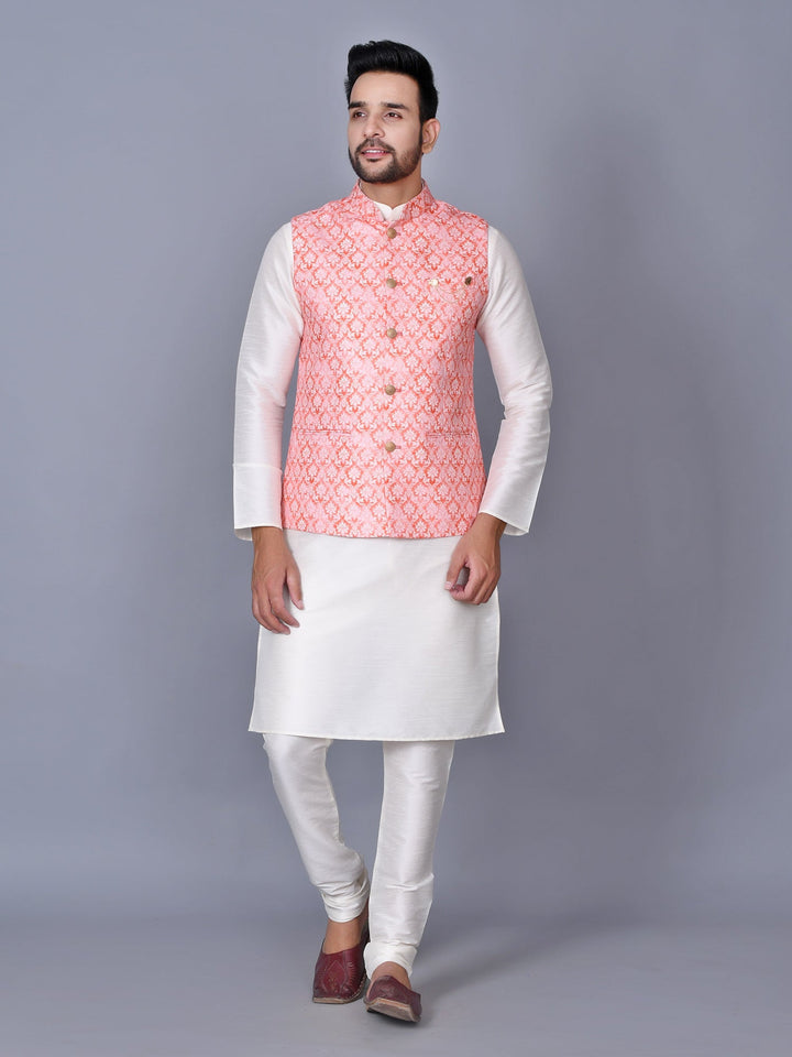 Floral Printed Jacket Kurta Set