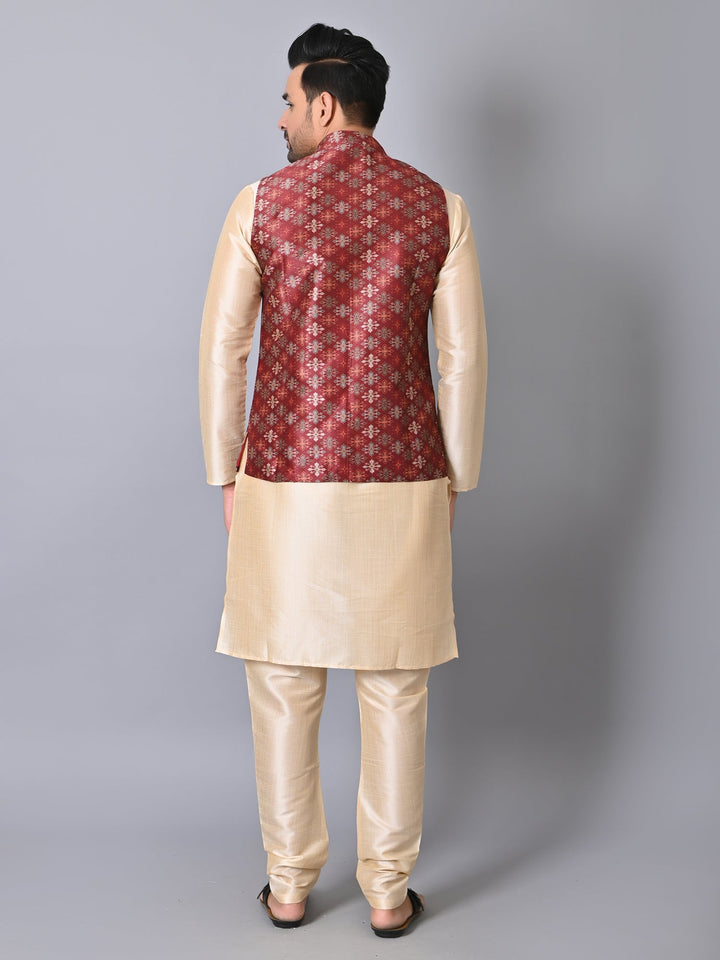 Ethnic Motifs Multi Jacket Kurta Set