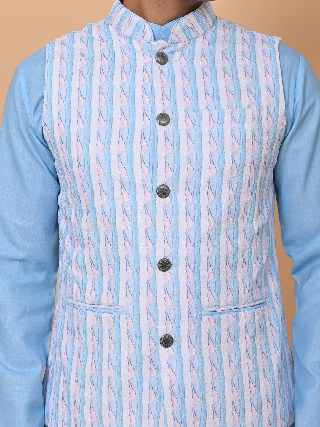 Sequence Blue Jacket Kurta Set