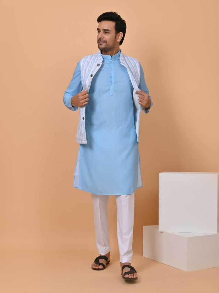 Sequence Blue Jacket Kurta Set