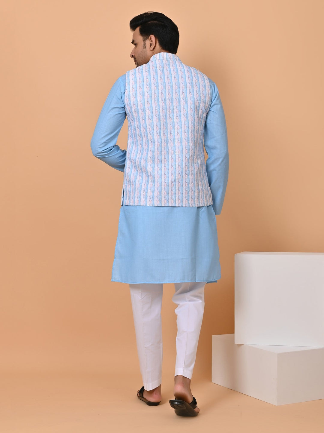 Sequence Blue Jacket Kurta Set