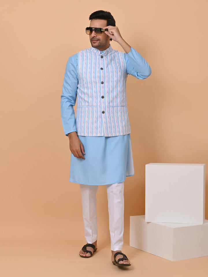 Sequence Blue Jacket Kurta Set