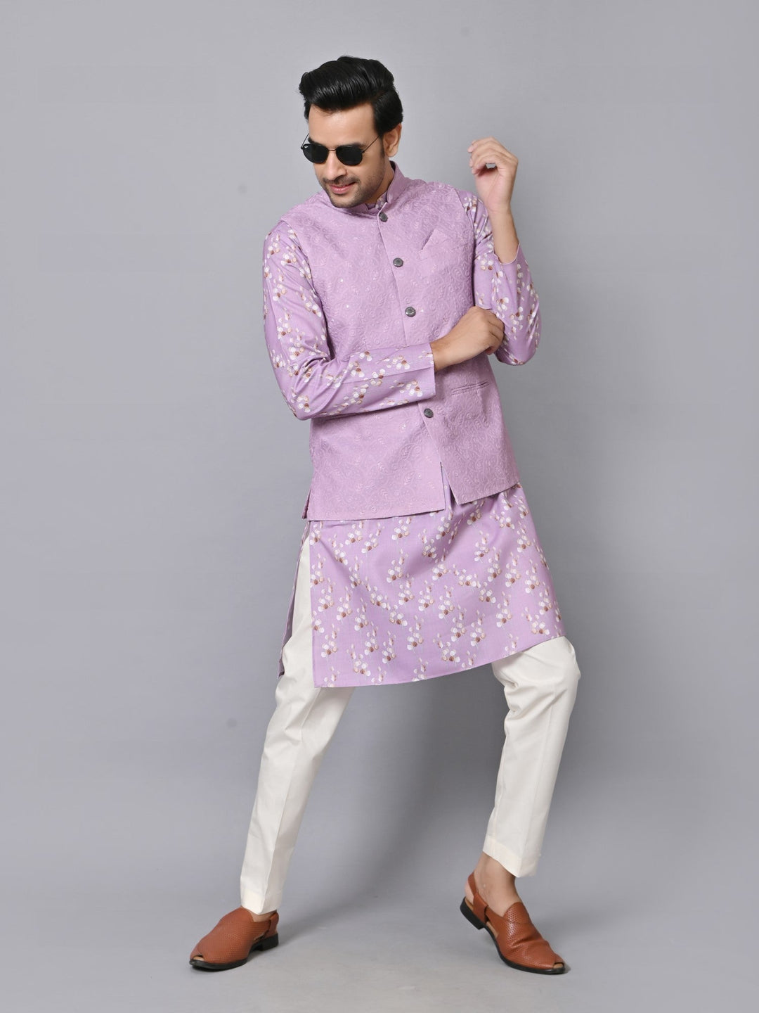 Sequence Pink Jacket Kurta Set