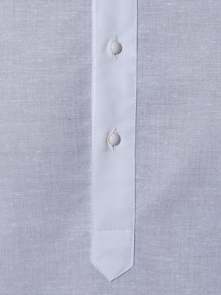Textured White Kurta Set
