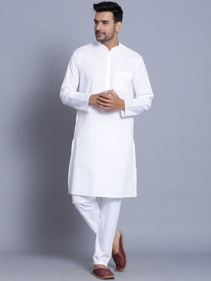 Solid White Kurta Set