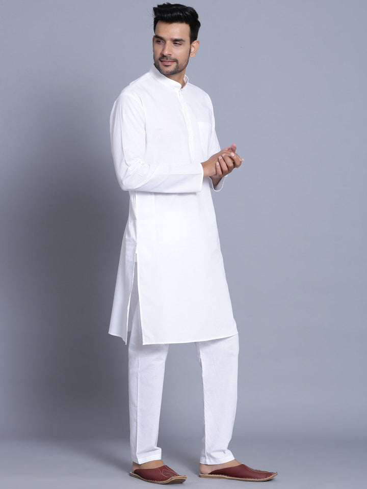 Solid White Kurta Set