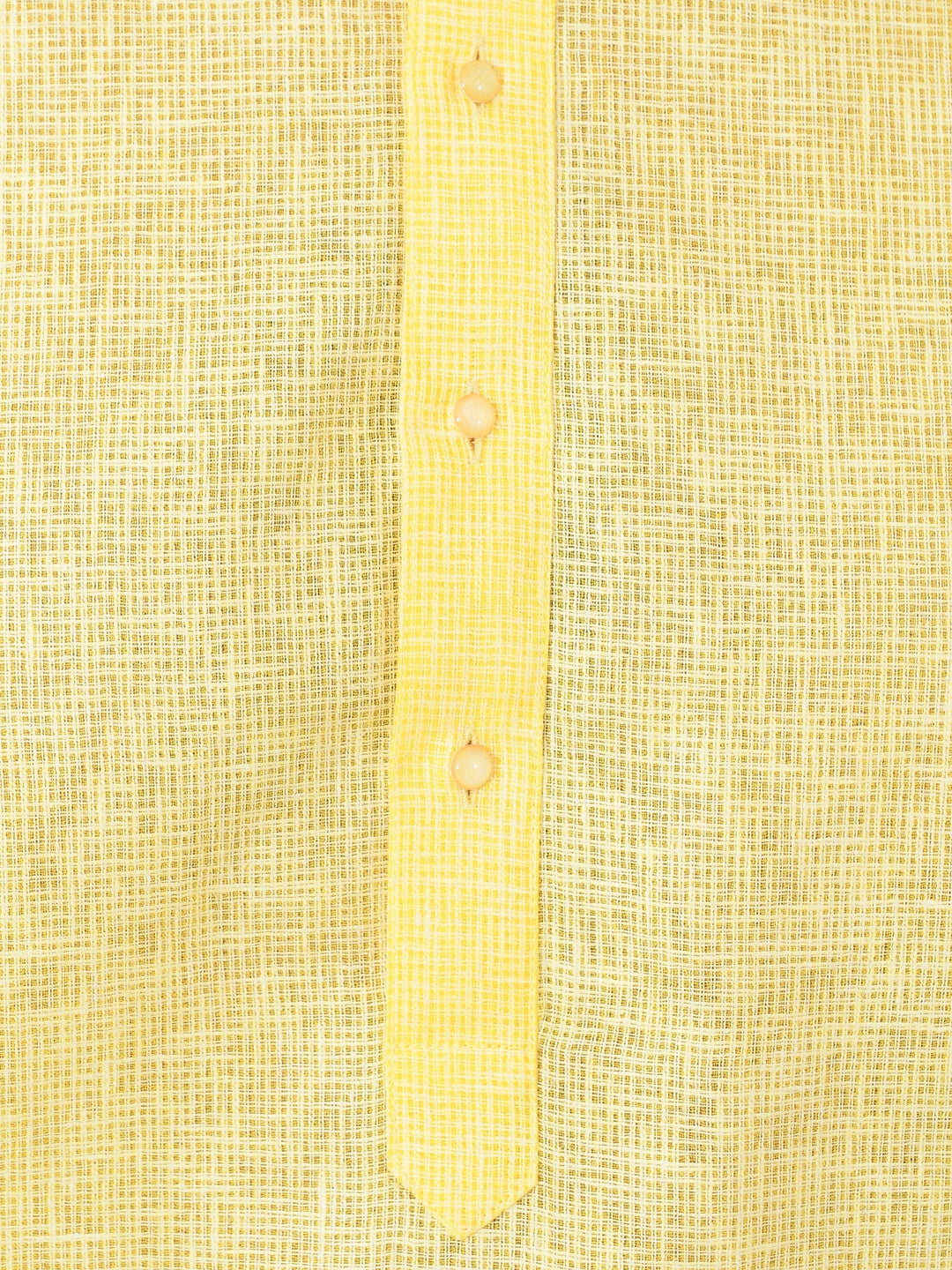 Textured Yellow Kurta Set