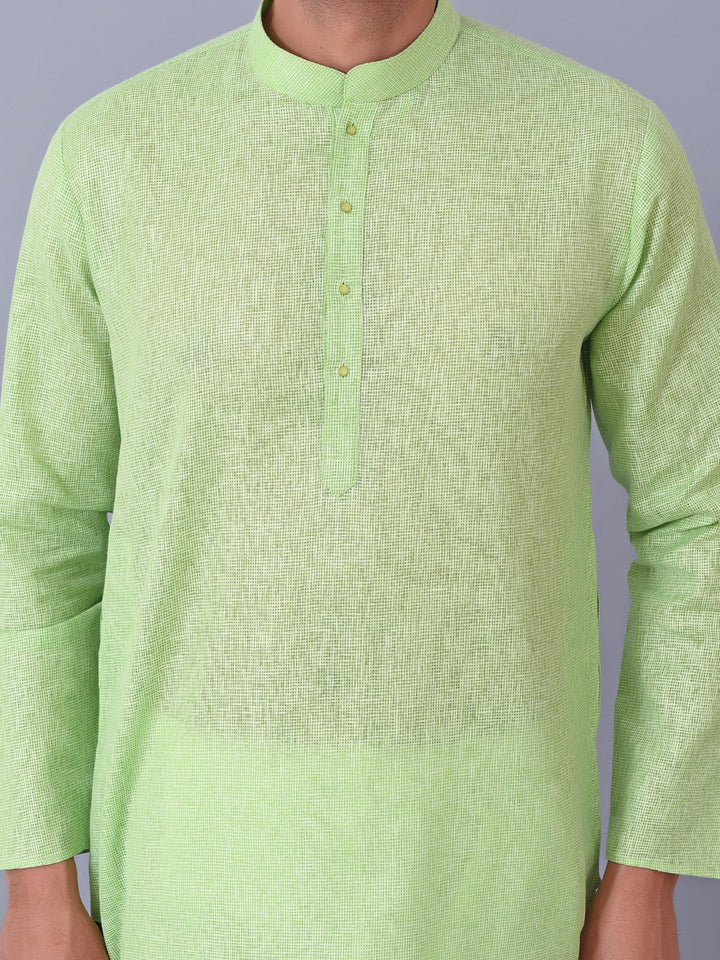 Textured Green Kurta Set