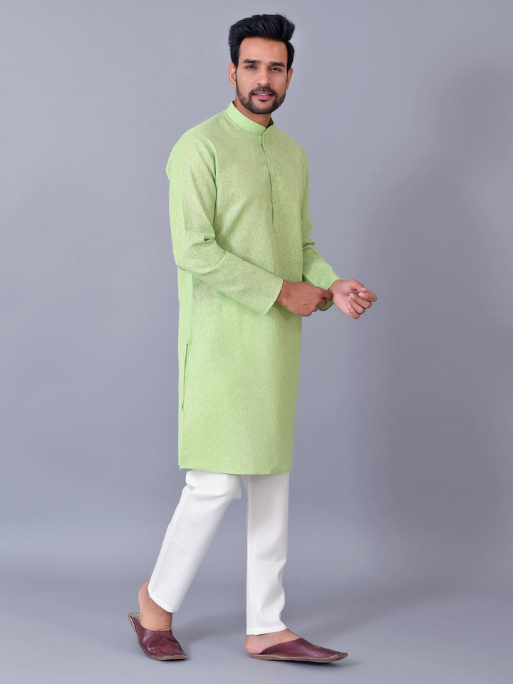 Textured Green Kurta Set