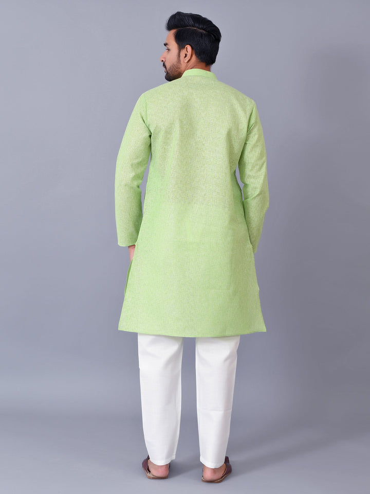 Textured Green Kurta Set