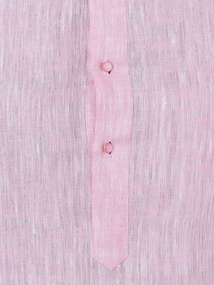 Textured Pink Kurta Set