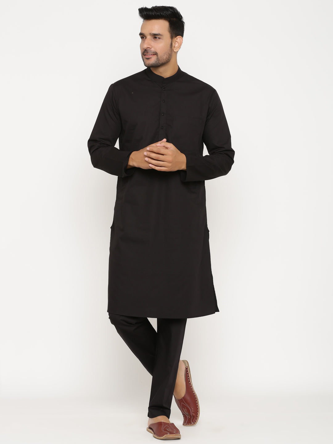 Solid Black Kurta Set