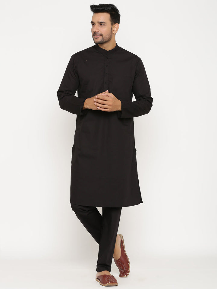 Solid Black Kurta Set