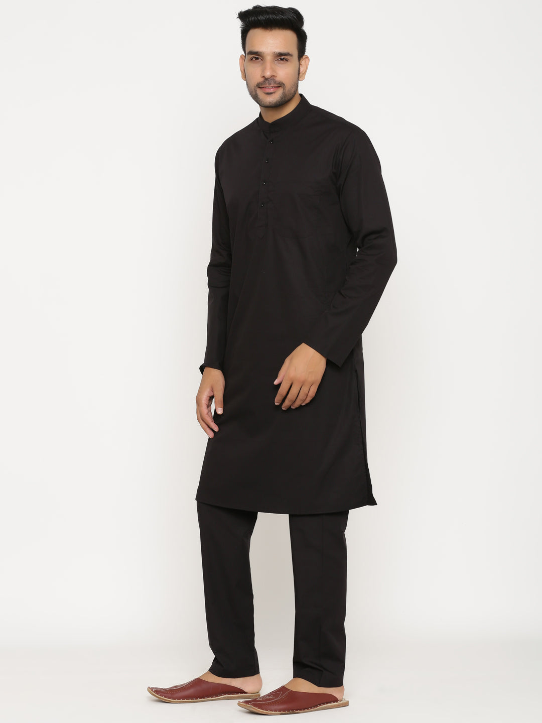 Solid Black Kurta Set