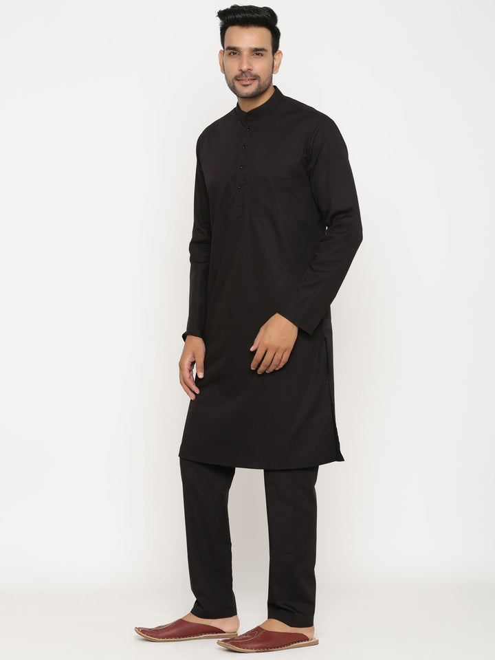 Solid Black Kurta Set