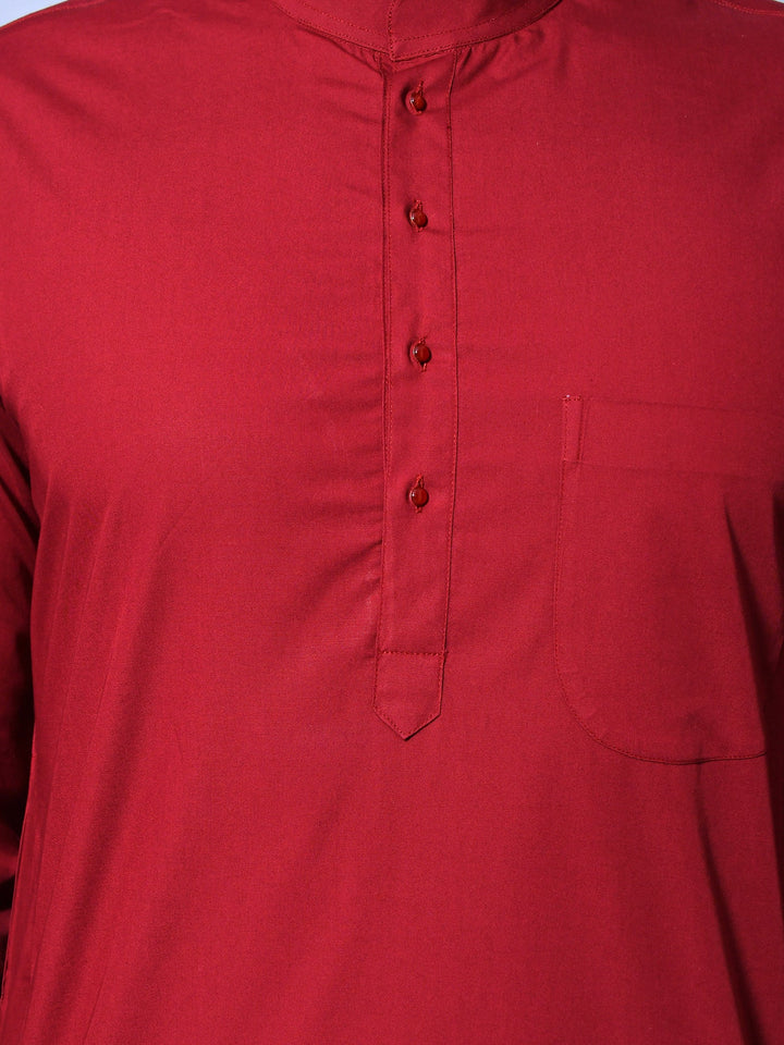 Solid Maroon Kurta Set