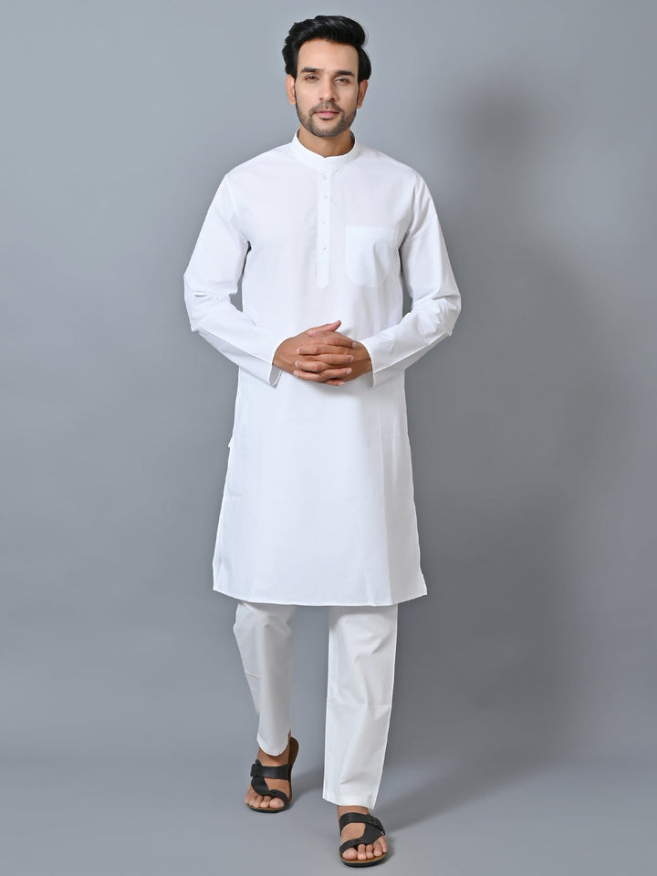 Solid White Kurta Set