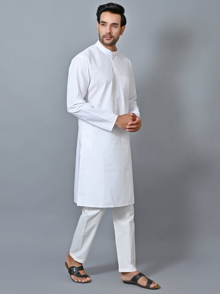 Solid White Kurta Set