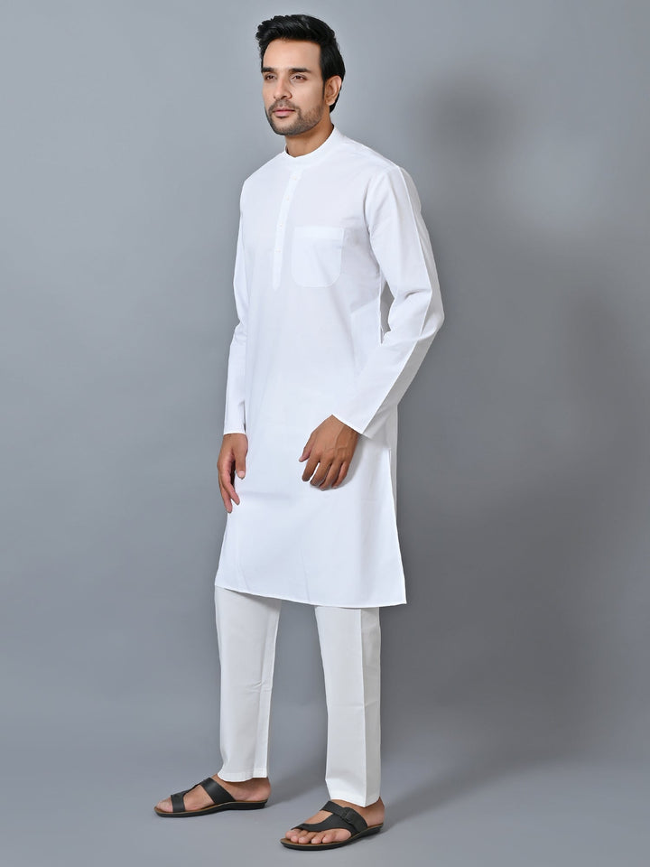 Solid White Kurta Set