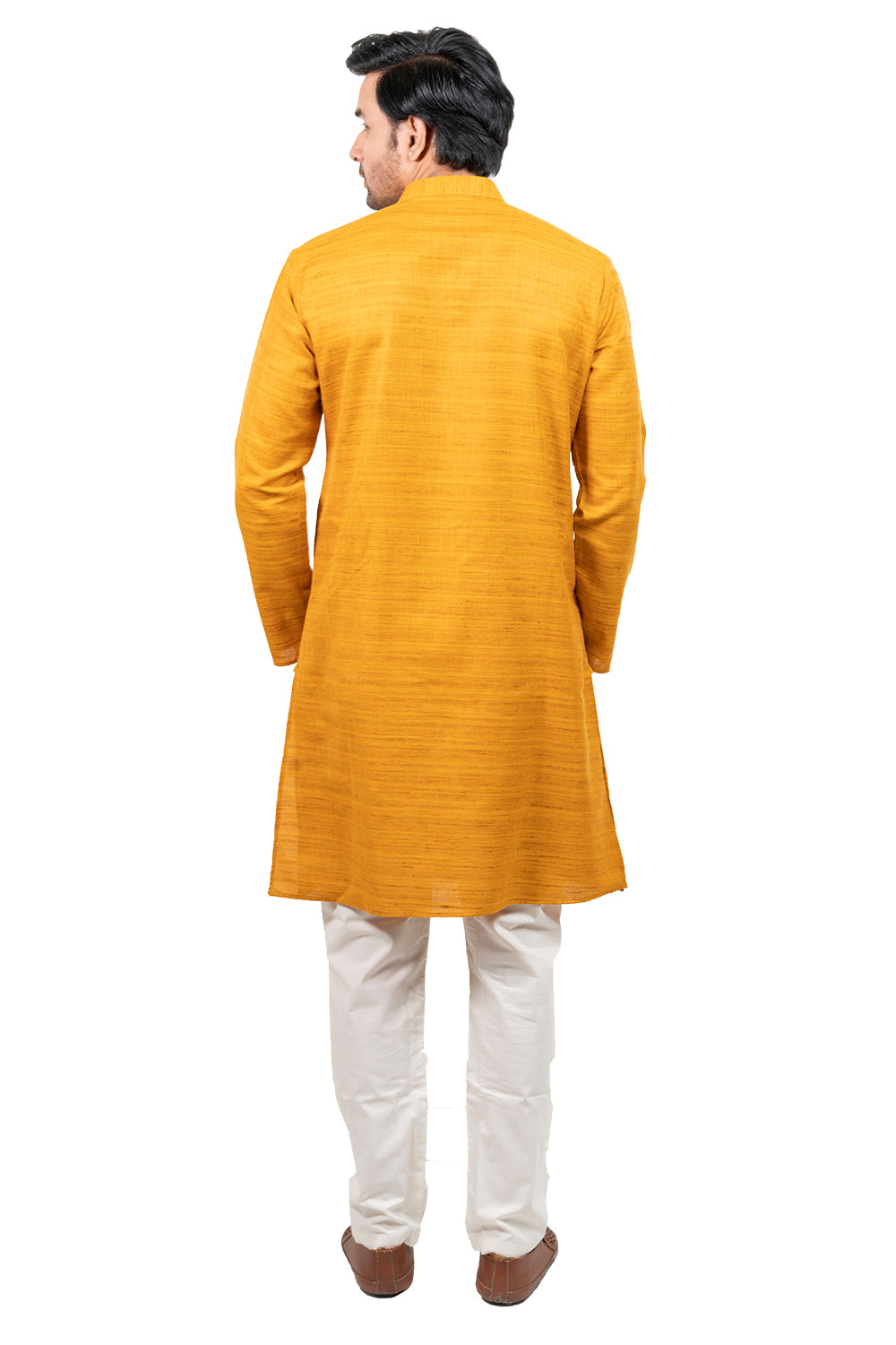 Textured Mustard Kurta Set