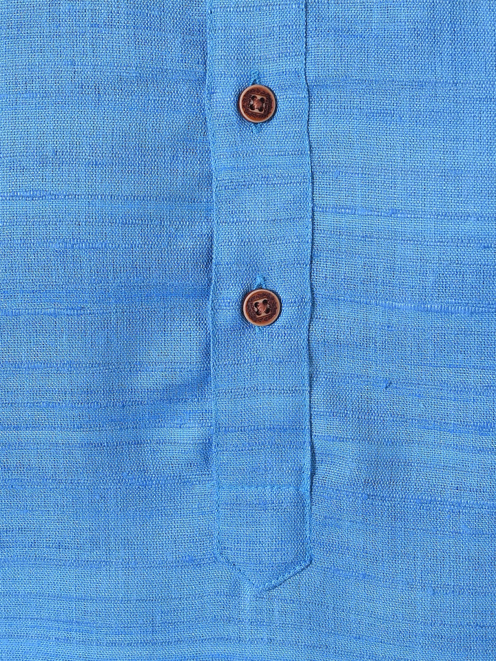 Textured Blue Kurta Set