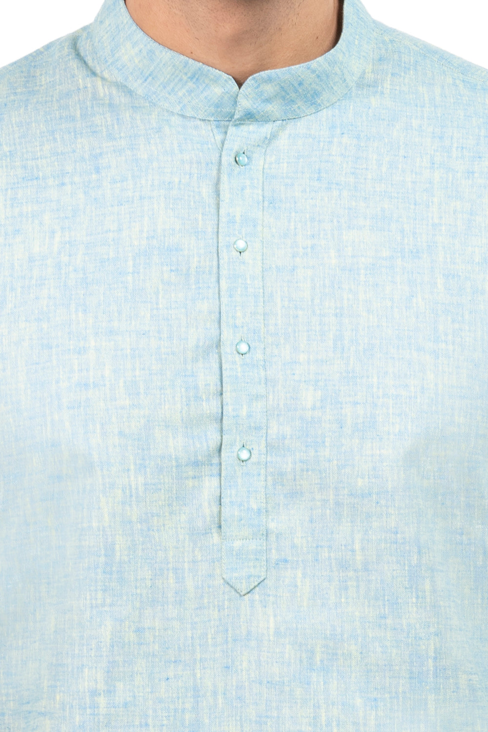 Textured Turquoise Blue Kurta Set