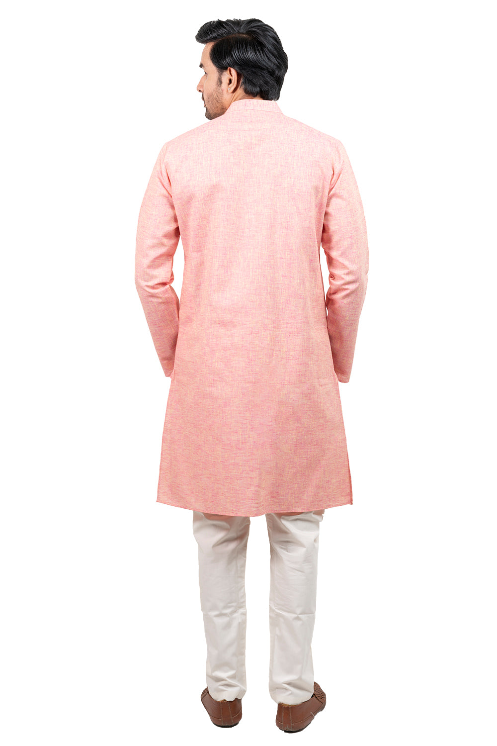 Textured Pink Kurta Set