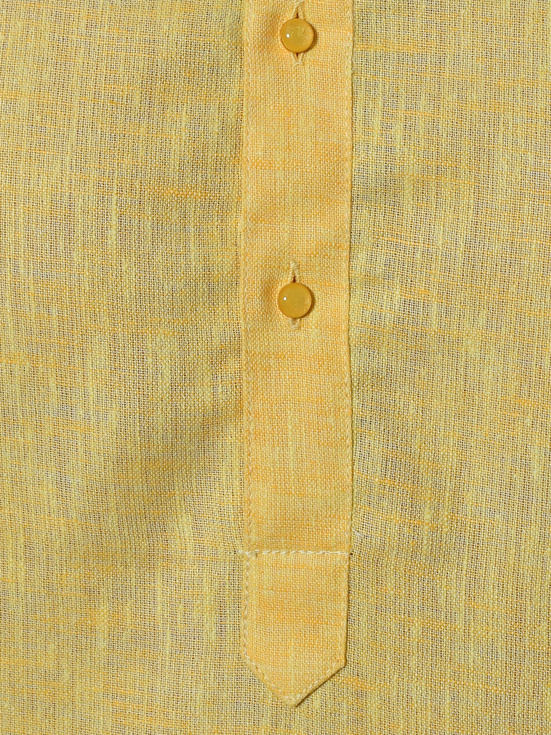 Textured Yellow Kurta Set