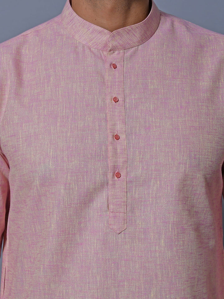 Textured Rose Gold Kurta Set