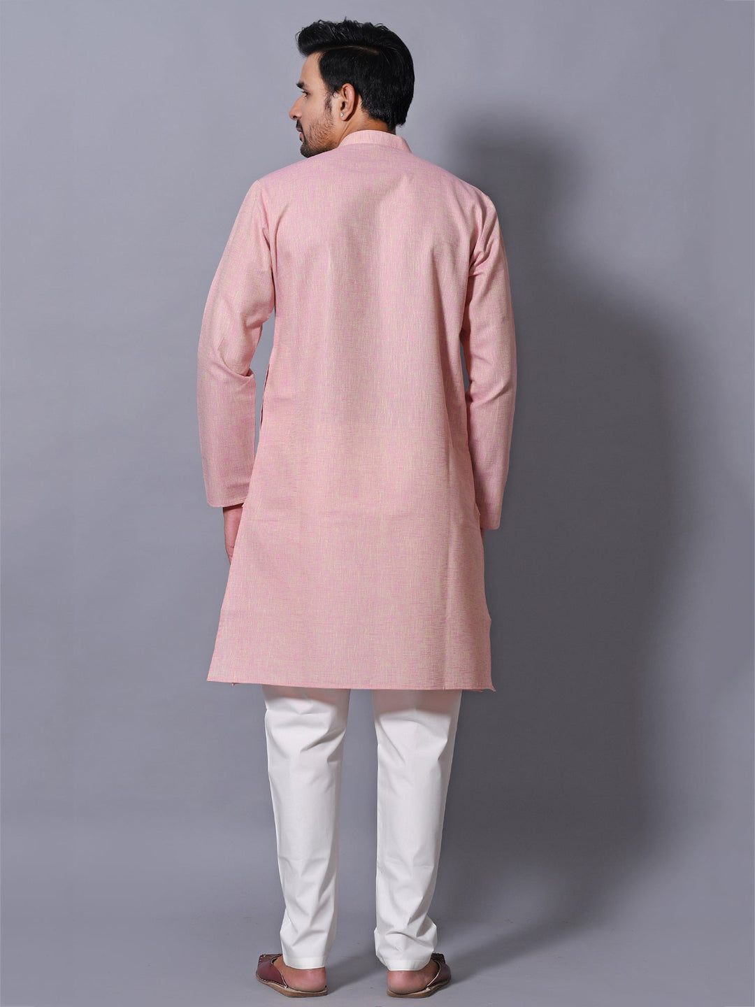 Textured Rose Gold Kurta Set