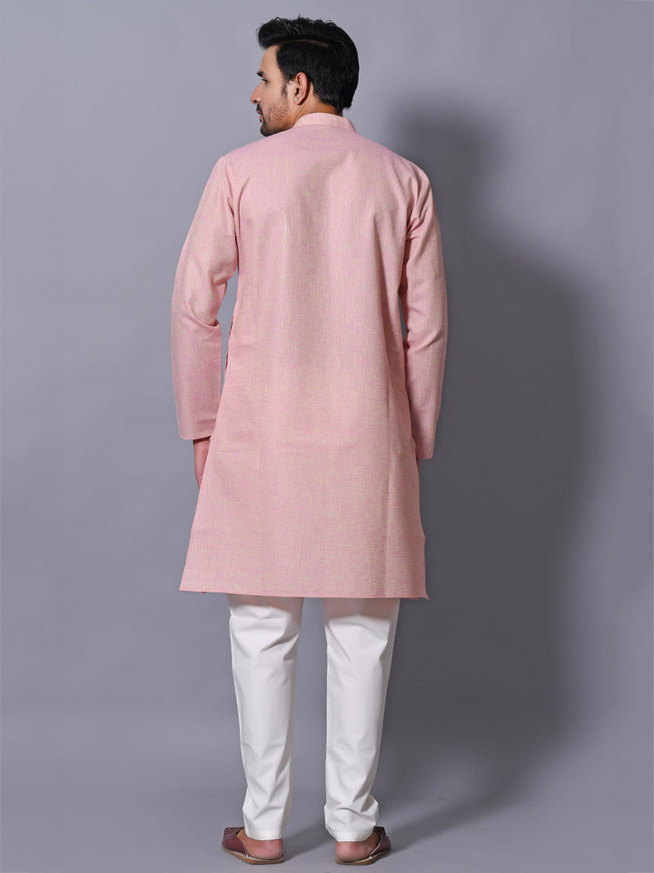Textured Rose Gold Kurta Set