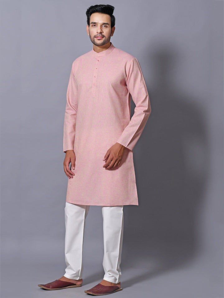 Textured Rose Gold Kurta Set