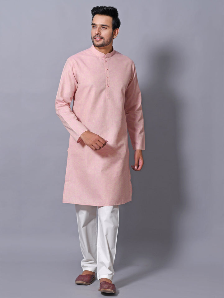 Textured Rose Gold Kurta Set