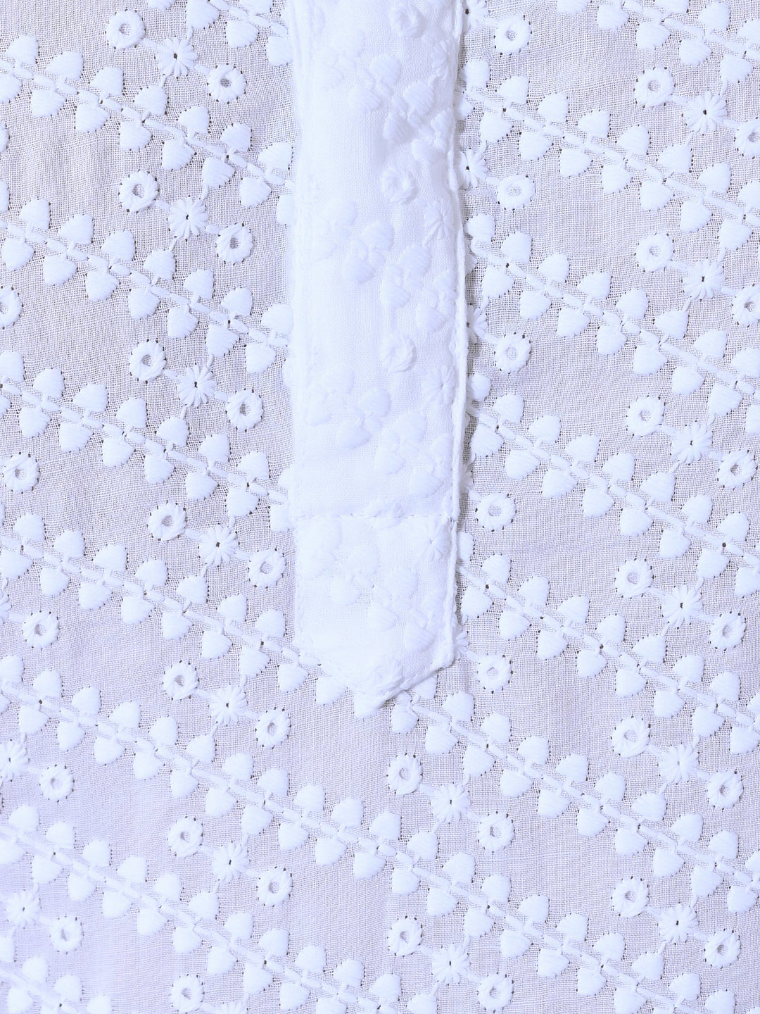 Chikan White Kurta Set