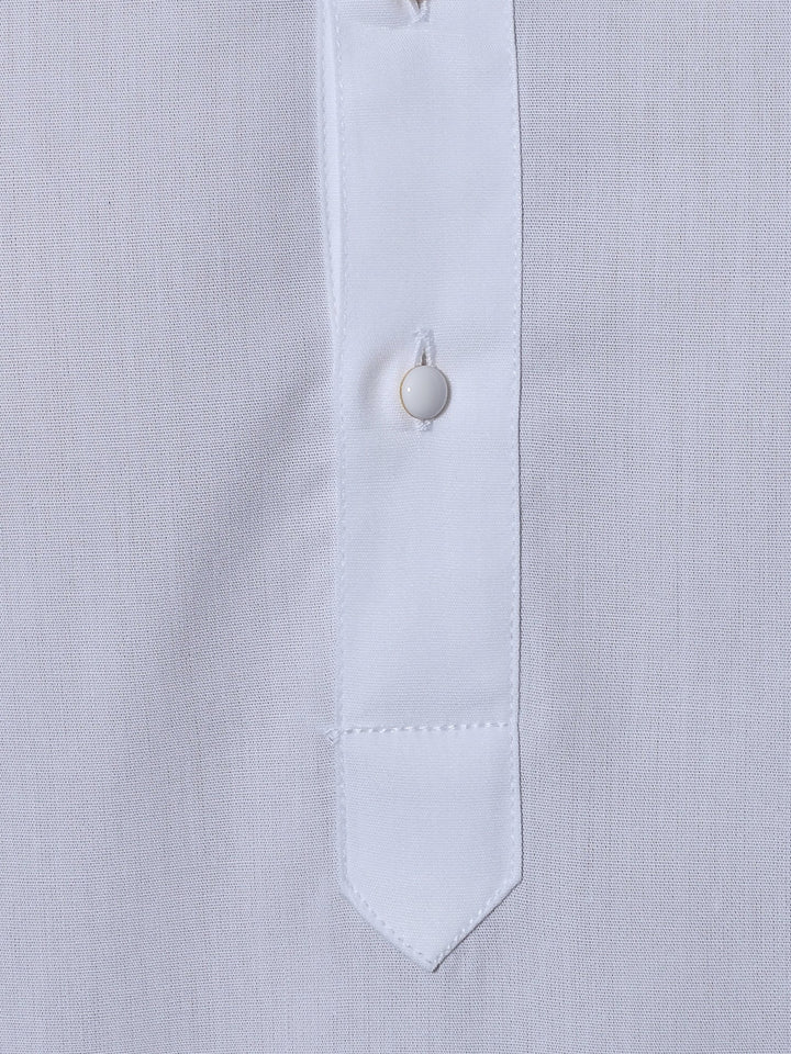 Textured White Kurta Set