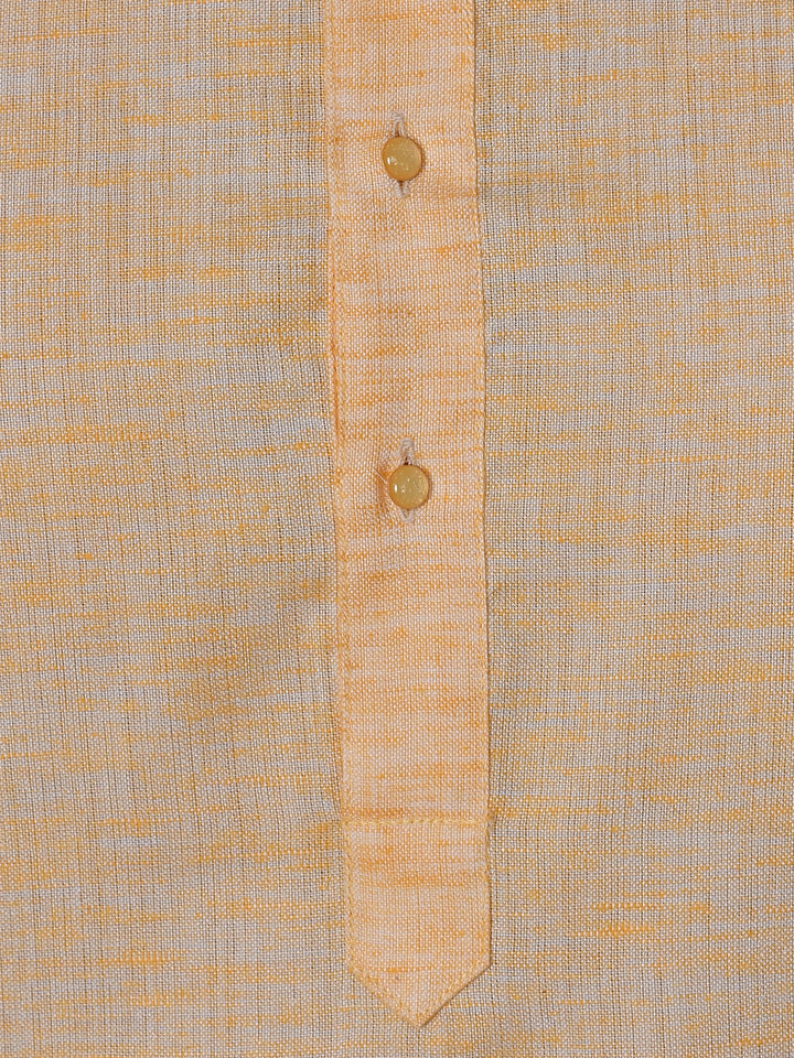 Textured Mustard Kurta Set
