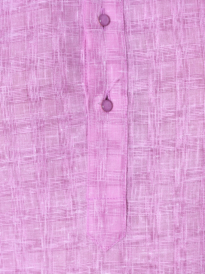Textured Pink Kurta Set