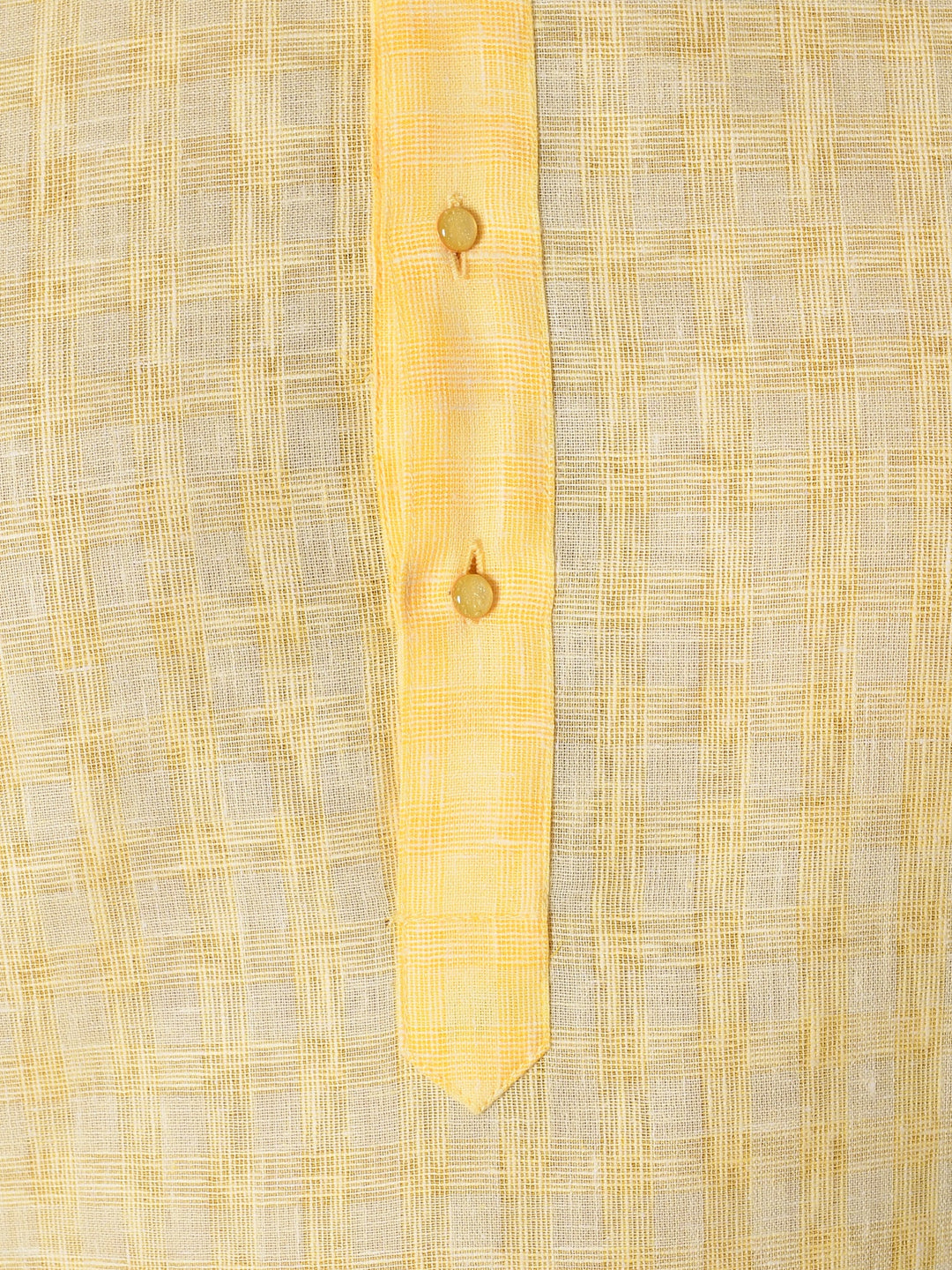 Textured Yellow Kurta Set