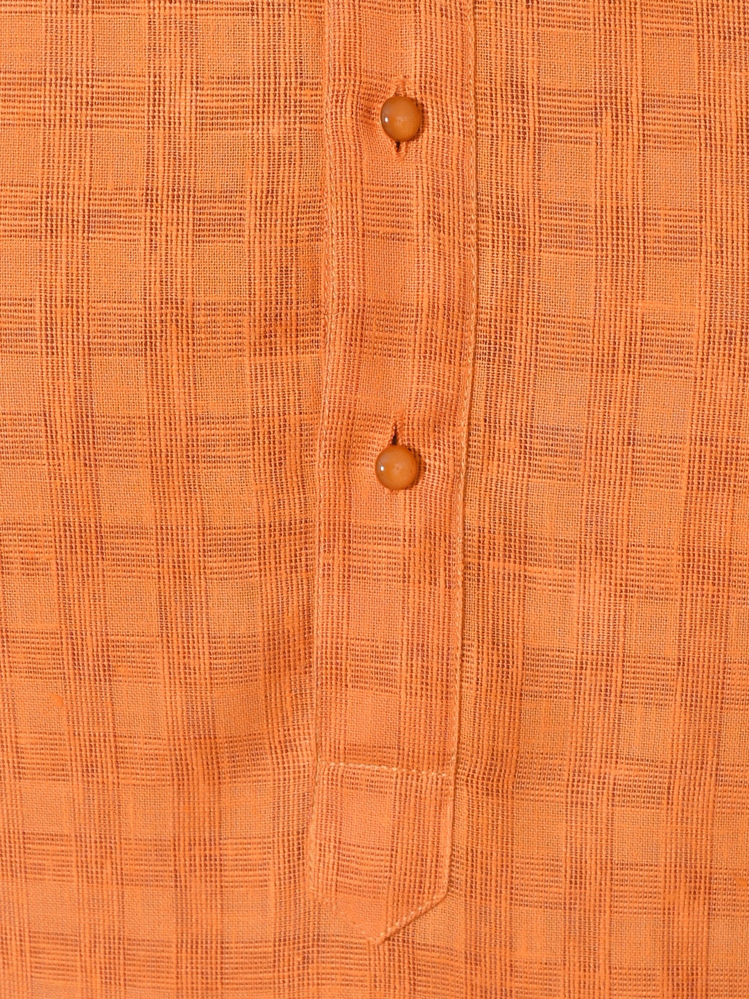 Textured Orange Kurta Set