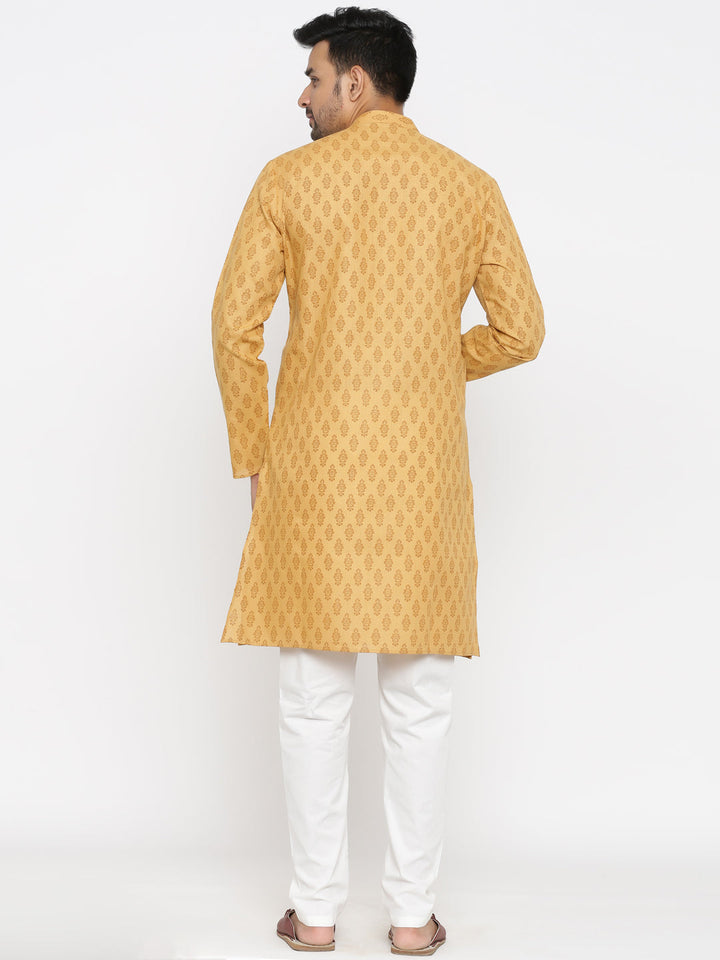 Ethnic Motifs Mustard Kurta Set