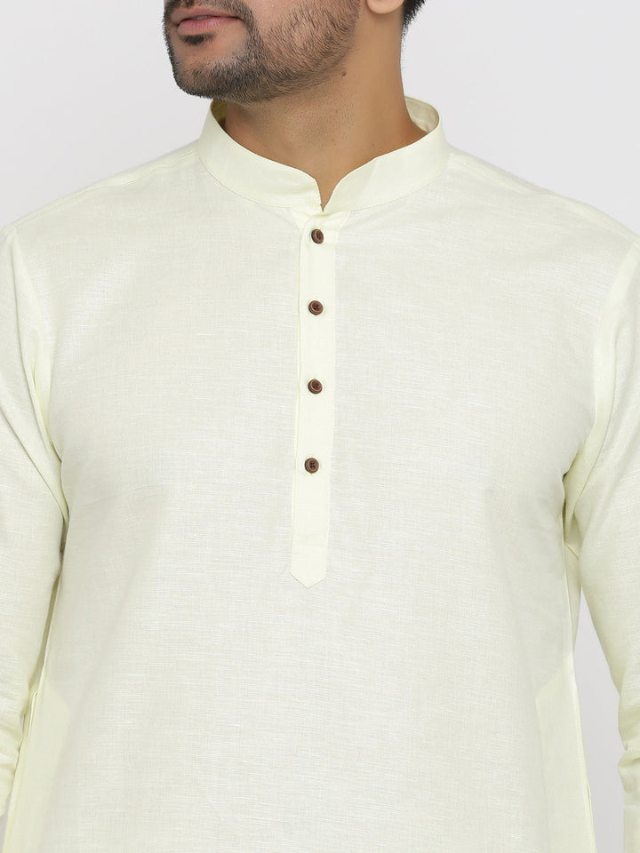 Solid Cream Kurta Set