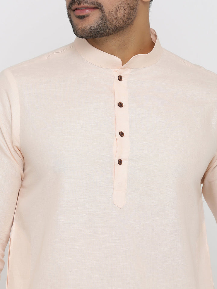 Solid Cream Kurta Set