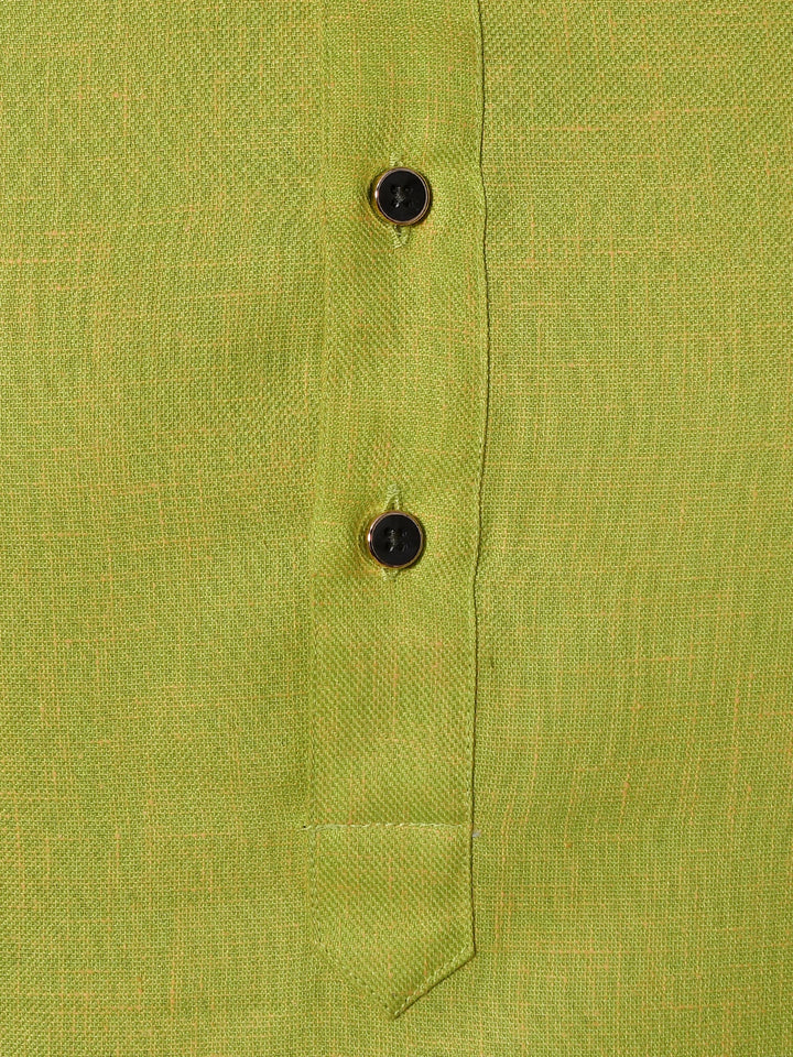 Textured Lime Green Kurta Set