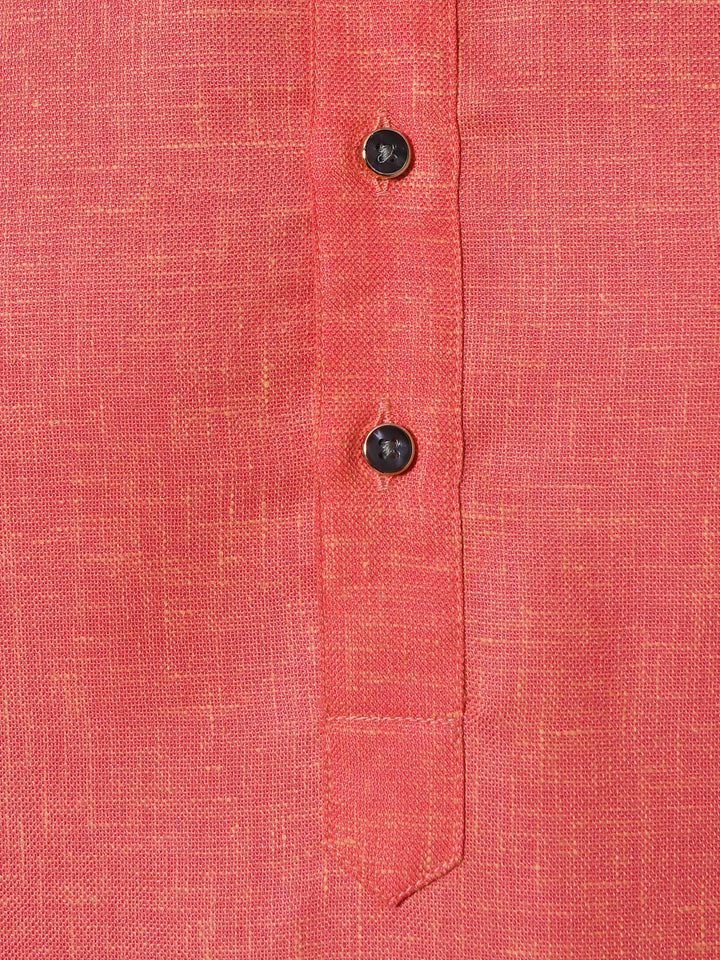 Textured Pink Kurta Set