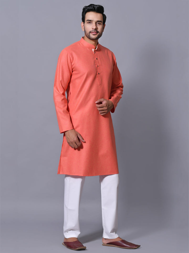 Textured Pink Kurta Set
