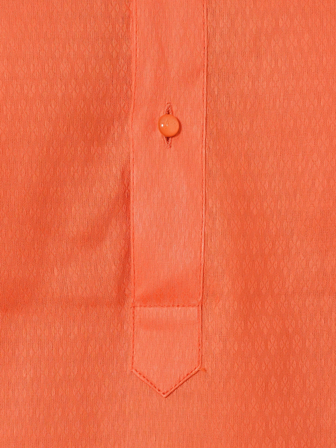 Self Design Orange Kurta Set