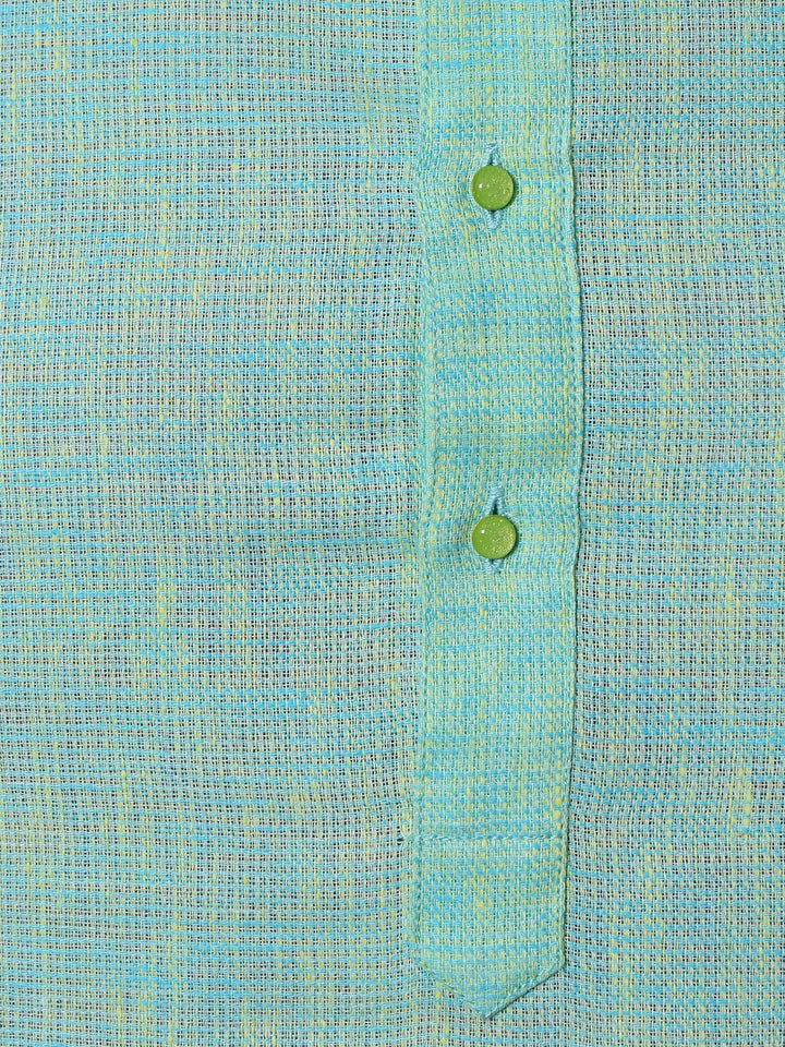 Textured Sea Green Kurta Set