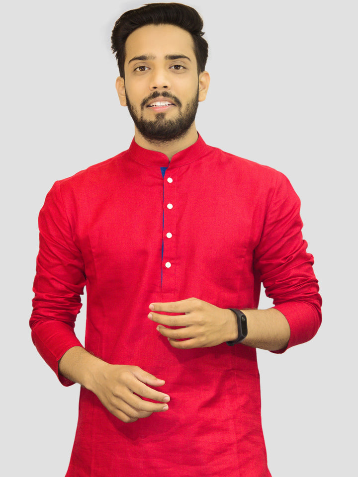 Textured Maroon Kurta Set
