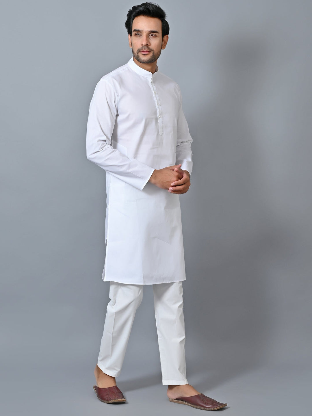 Solid White Kurta Set